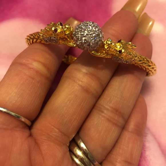 18k gold plated dragon 🐉 custom bracelet - Picture 4 of 5